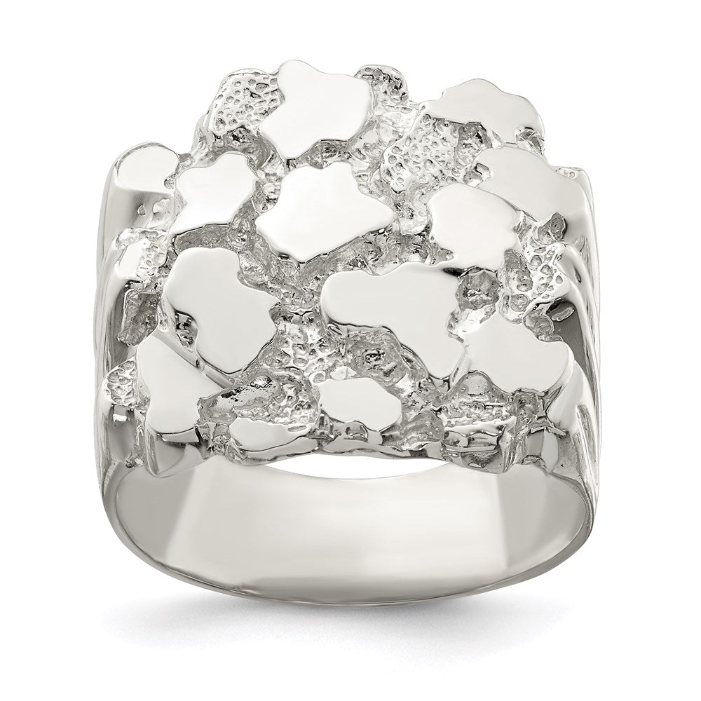 Buy Exclusive Men's Nugget Ring in Sterling Silver - Stylish & Affordable Design