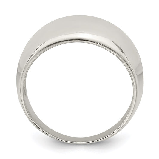 Buy Exclusive Polished Sterling Silver Cigar Band Ring - Stylish & Affordable