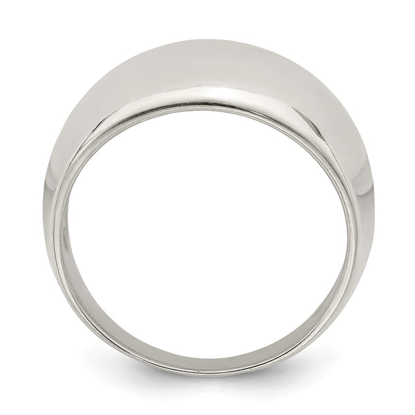 Polished Sterling Silver Cigar Band Ring - 14g, 10mm Width