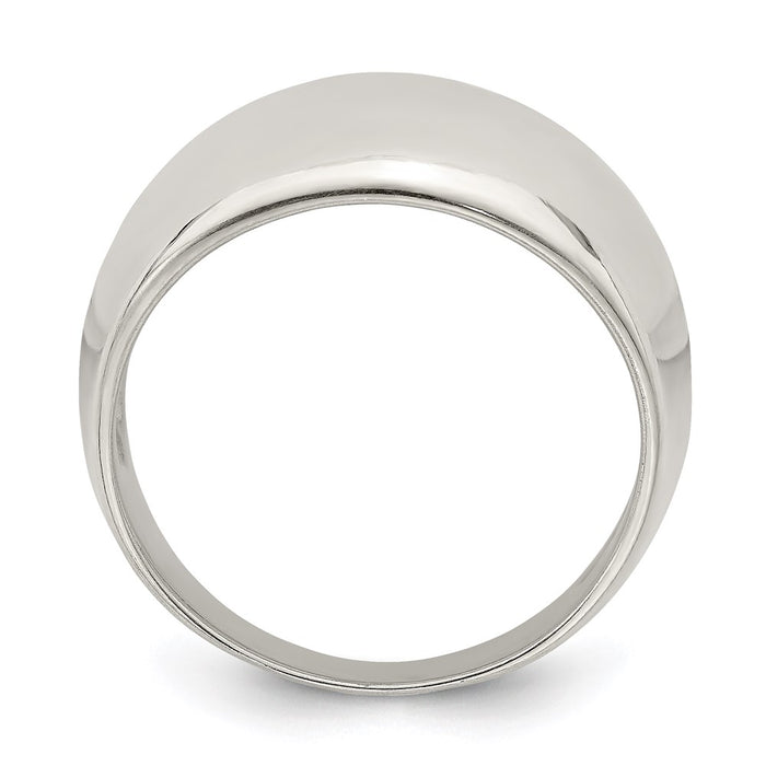 Shop Stylish Polished Sterling Silver Cigar Band Ring - 14g, 10mm Width-2