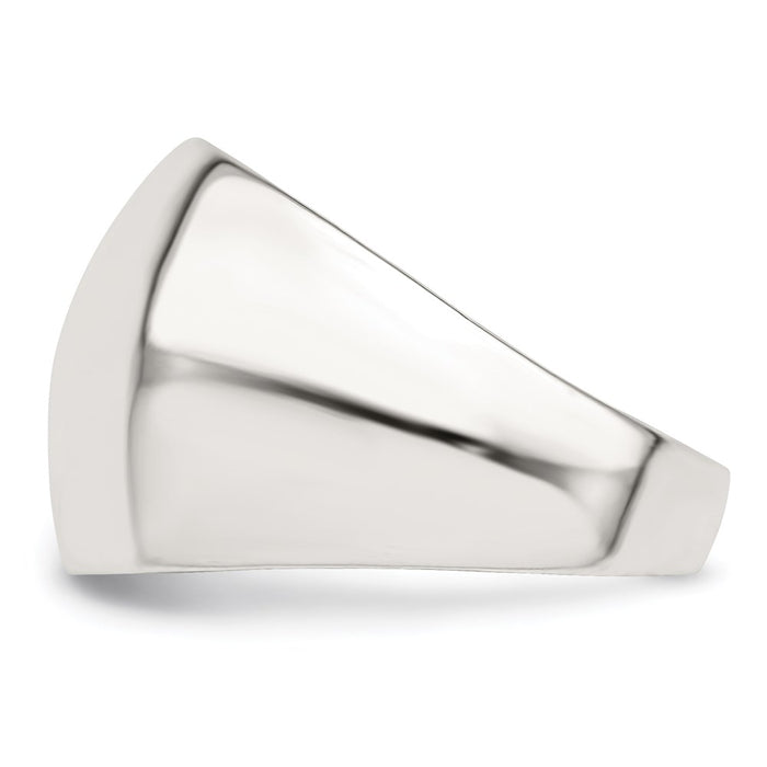 Buy Exclusive Polished Sterling Silver Cigar Band Ring - Stylish & Affordable-3