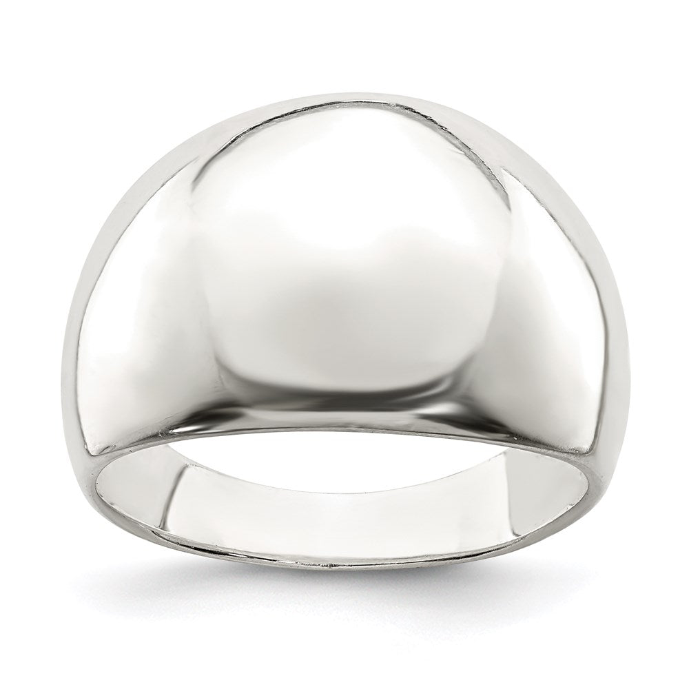 Buy Exclusive Polished Sterling Silver Cigar Band Ring - Stylish & Affordable
