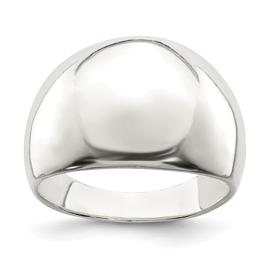 Buy Exclusive Polished Sterling Silver Cigar Band Ring - Stylish & Affordable