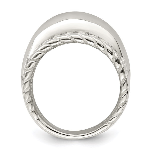 Twisted Dome Stacked Ring in Sterling Silver