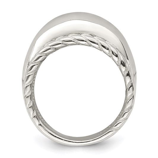 Buy Stylish Twisted Dome Stacked Ring in Sterling Silver - High-Quality Value