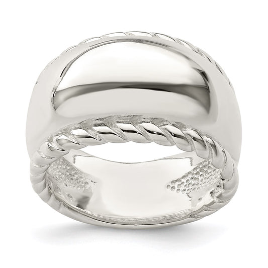 Buy Stylish Twisted Dome Stacked Ring in Sterling Silver - High-Quality Value