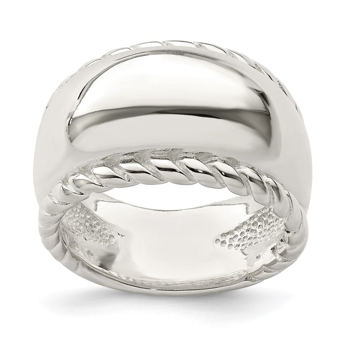 Buy Stylish Twisted Dome Stacked Ring in Sterling Silver - High-Quality Value-1