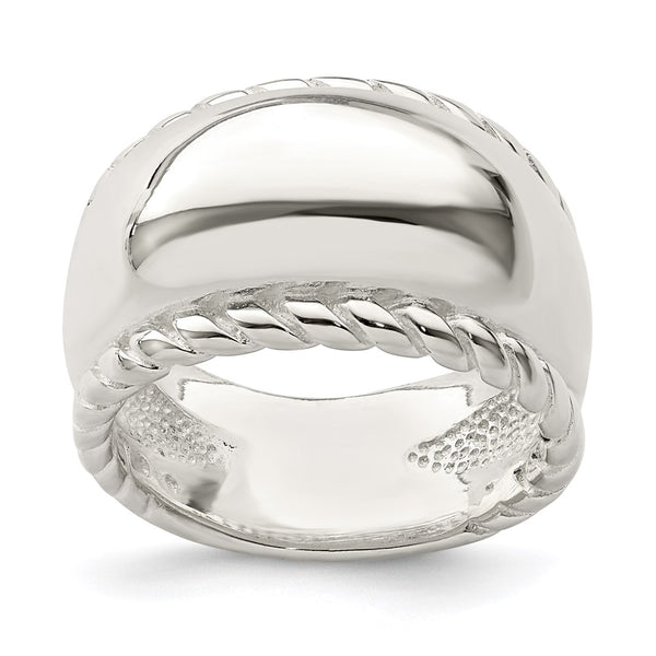 Twisted Dome Stacked Ring in Sterling Silver