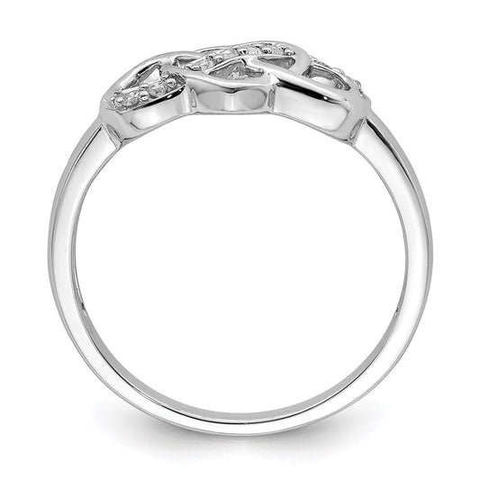 Buy Exclusive Rhodium-Plated Sterling Silver Diamond Heart Ring - Stylish Value!