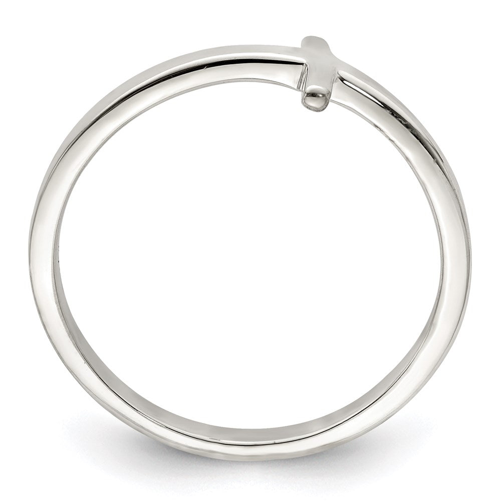 Shop Stylish Rose Gold-Plated Sideways Cross Ring in Sterling Silver - Affordable Luxury