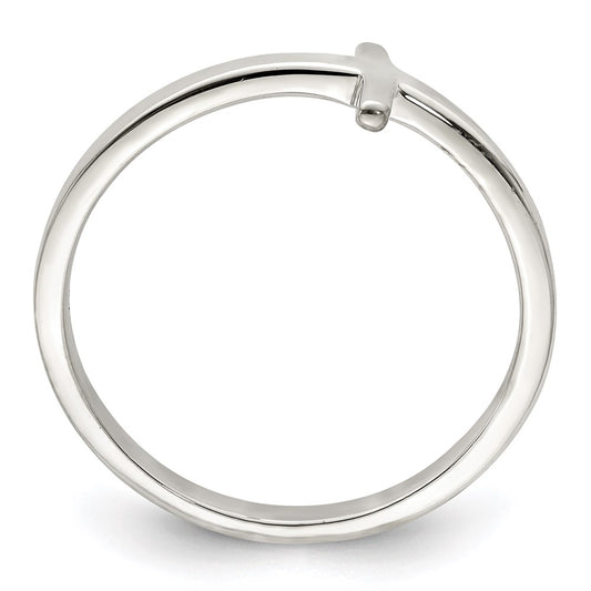 Shop Stylish Rose Gold-Plated Sideways Cross Ring in Sterling Silver - Affordable Luxury
