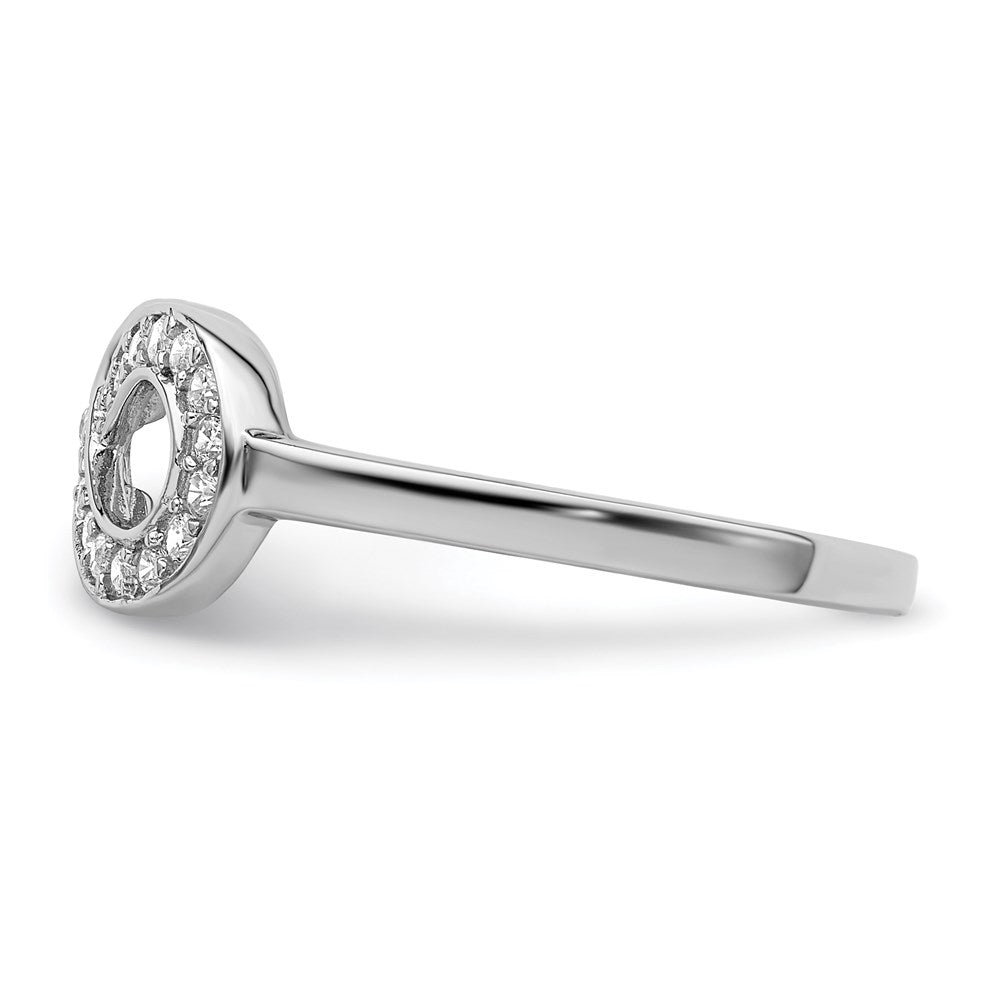 Exclusive Rhodium-Plated Sterling Silver Infinity Ring | Stylish CZ Design