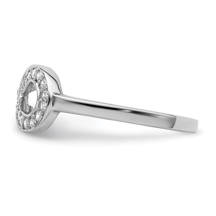 Exclusive Rhodium-Plated Sterling Silver Infinity Ring | Stylish CZ Design-3