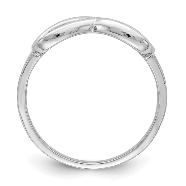 Rhodium-Plated Sterling Silver Infinity Ring - Style GR1-1008716