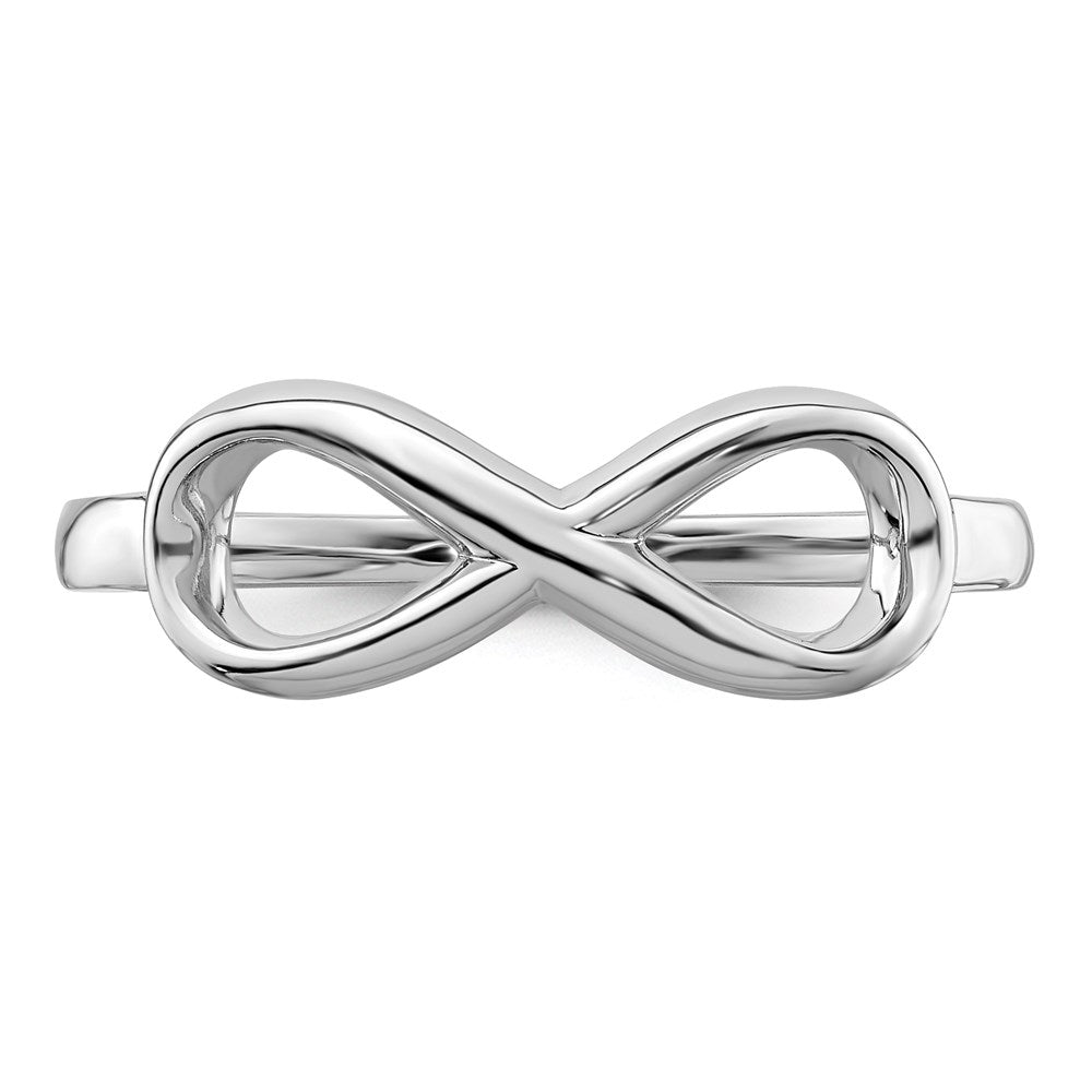 High-Quality Rhodium-Plated Sterling Silver Infinity Band - Stylish Design