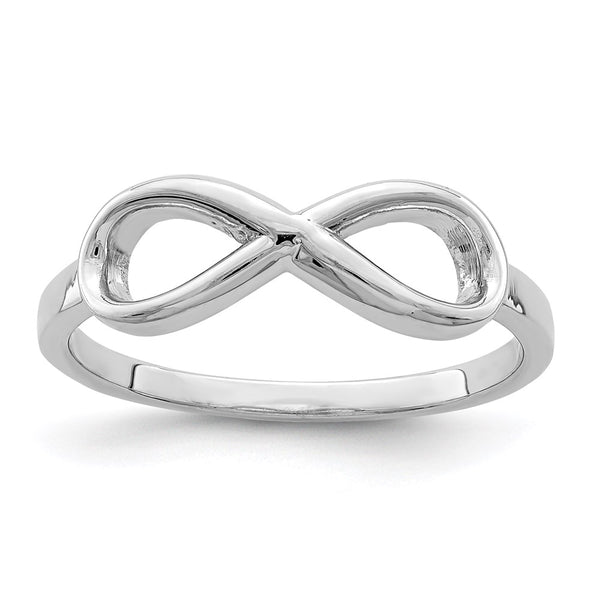 Rhodium-Plated Sterling Silver Infinity Ring - Style GR1-1008716