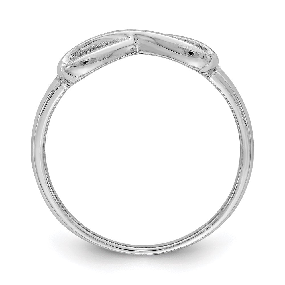 Shop Exclusive Rhodium-Plated Sterling Silver Infinity Heart Ring - Stylish Design