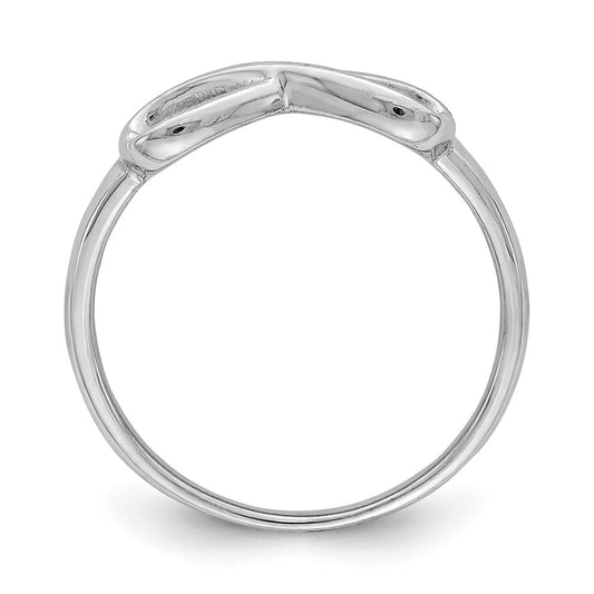 Shop Exclusive Rhodium-Plated Sterling Silver Infinity Heart Ring - Stylish Design
