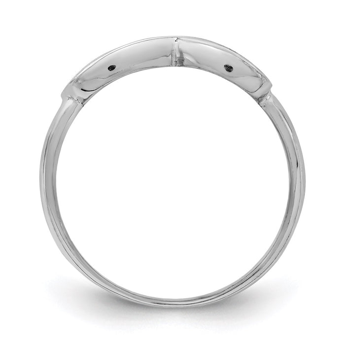 Shop Stylish Rhodium-Plated Sterling Silver Infinity Ring - Affordable Luxury-2