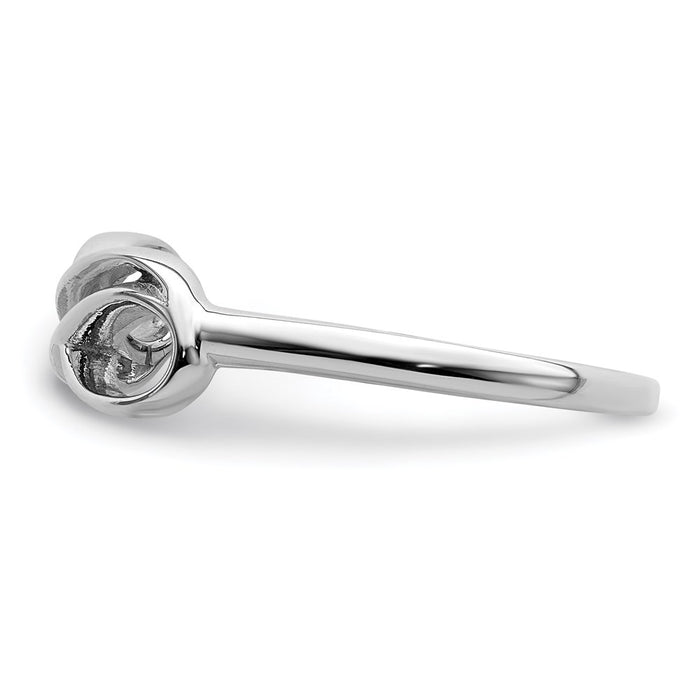 High-Quality Rhodium-Plated Sterling Silver Infinity Ring - Stylish Design-3