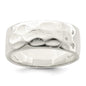 Order Stylish Polished Hammered Sterling Silver Ring - Affordable Elegance-1