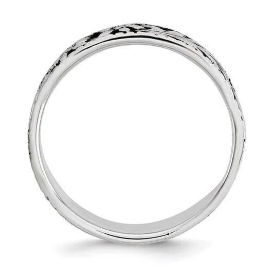 High-Quality Antiqued Floral Design Sterling Silver Ring - Stylish & Affordable