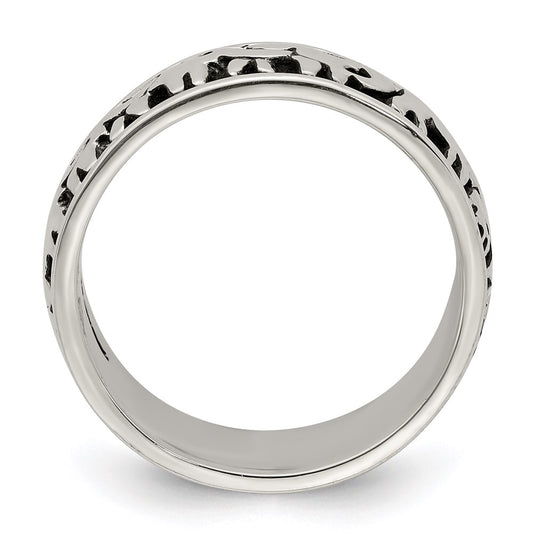 High-Quality Polished & Antiqued Sterling Silver Elephant Ring - Stylish Value