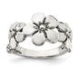Shop Exclusive Polished and Antiqued Sterling Silver Floral Ring - Stylish Design-1