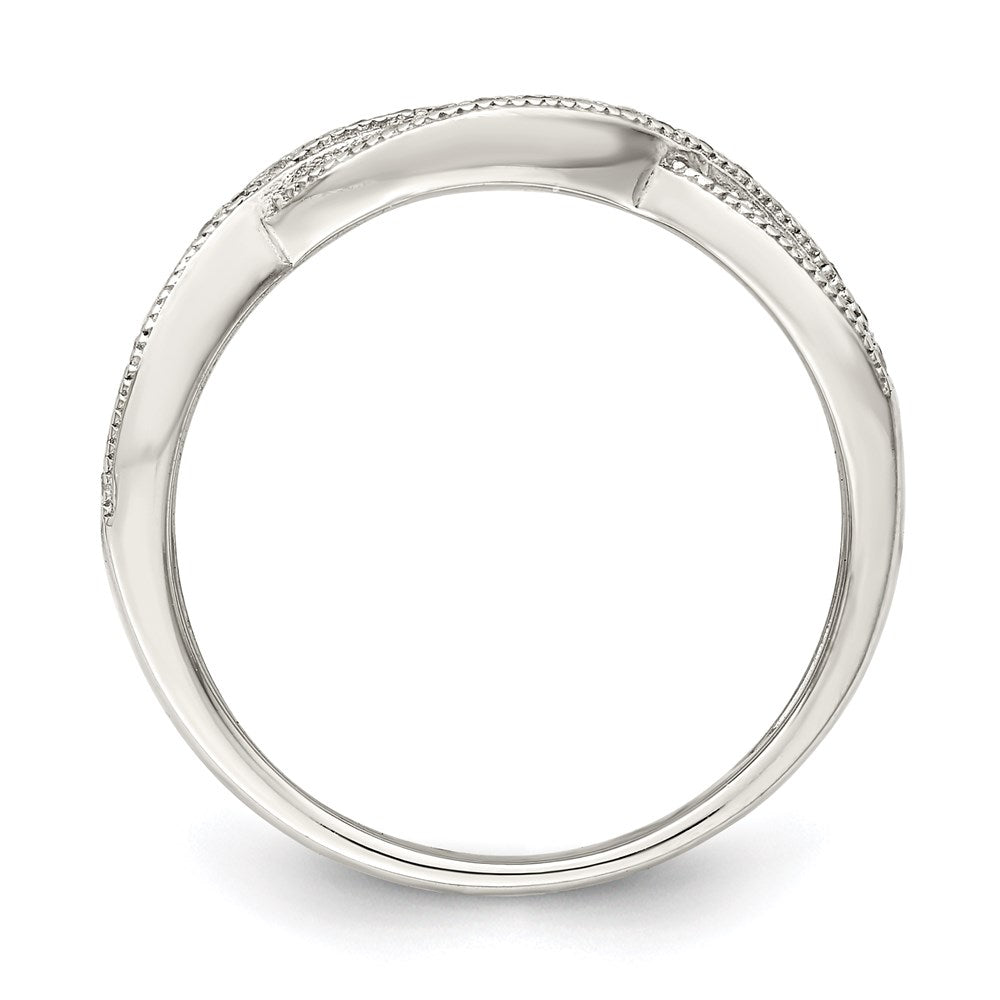 Buy Stylish Rhodium-Plated Sterling Silver Ring with Cubic Zirconia - Affordable Luxury