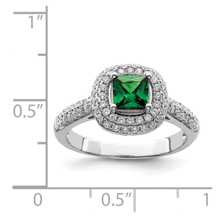 Shop Stylish Rhodium-Plated Sterling Silver Ring with 0.85ct Cubic Zirconia-4