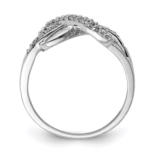Buy Stylish Rhodium-Plated Sterling Silver Diamond Infinity Band - 14K Luxury