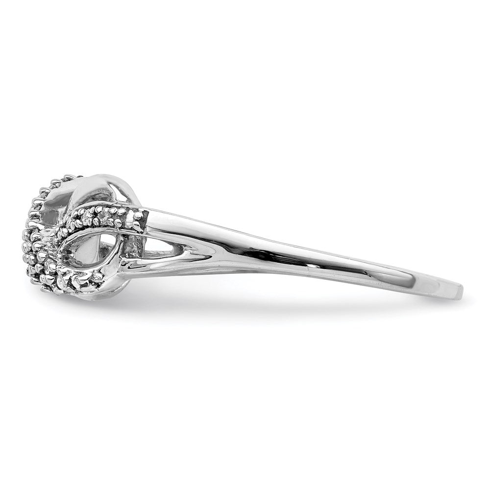 Buy Stylish Rhodium-Plated Sterling Silver Diamond Infinity Band - 14K Luxury