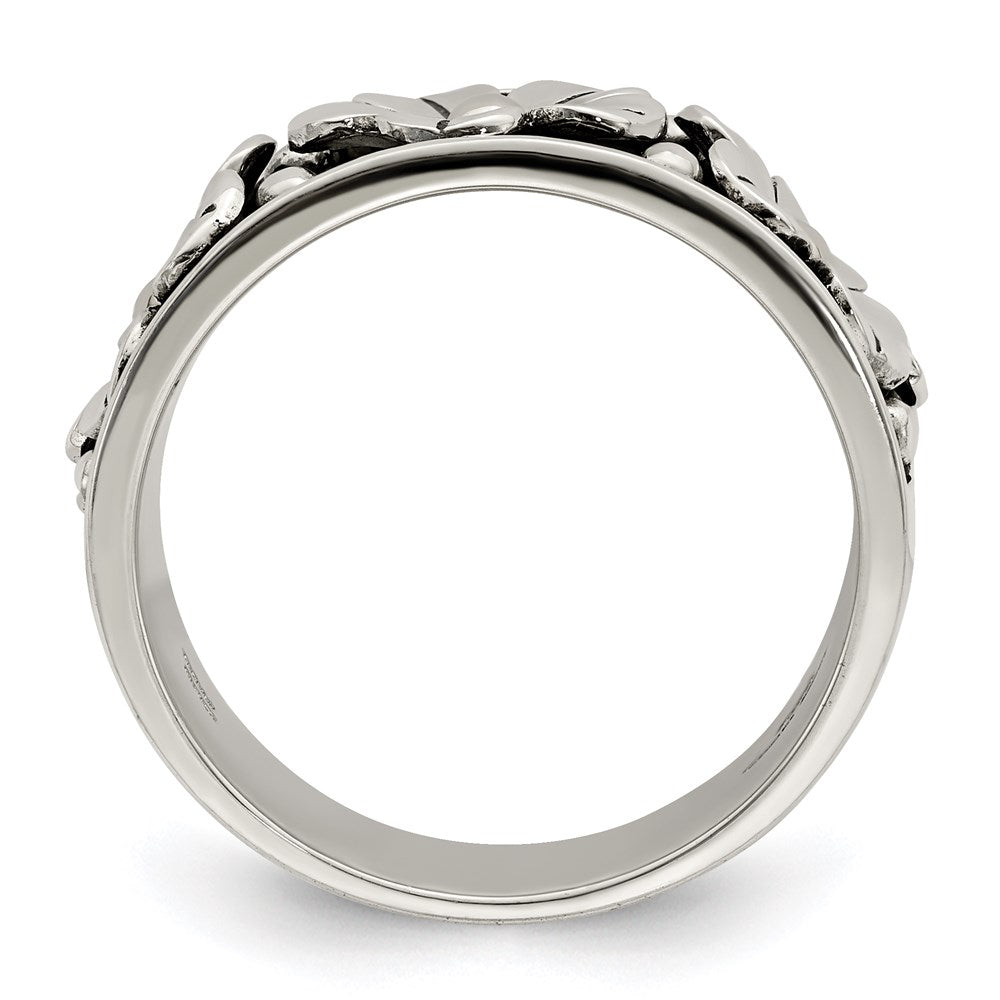 High-Quality Antiqued Sterling Silver Daisy Ring with 14K Gold Accents