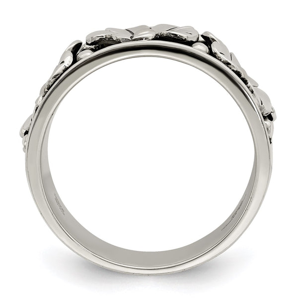 Antiqued Sterling Silver Daisy Ring with 14K Gold Accents