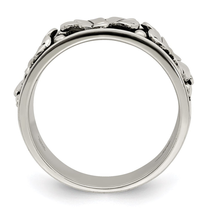 High-Quality Antiqued Sterling Silver Daisy Ring with 14K Gold Accents-2