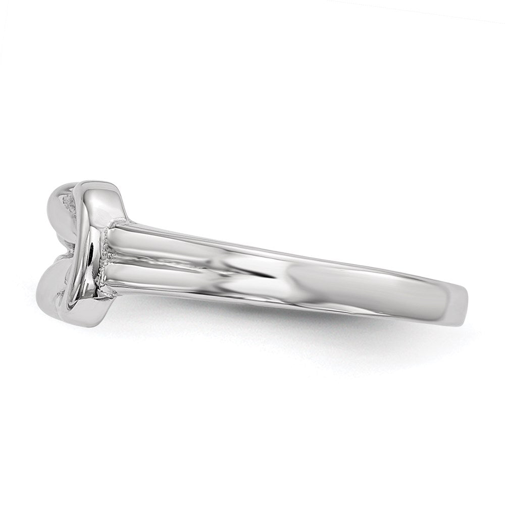 Exclusive Rhodium-Plated Sterling Silver Knot Ring - Stylish & Affordable!