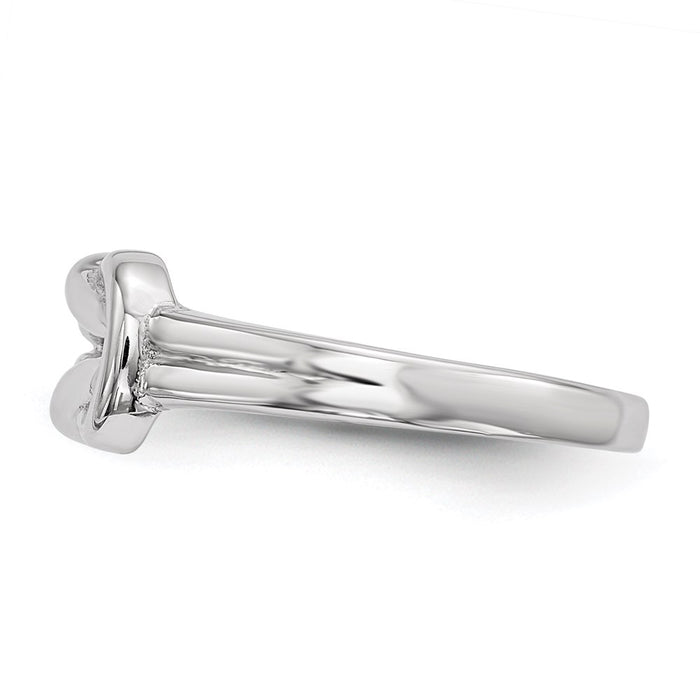 Exclusive Rhodium-Plated Sterling Silver Knot Ring - Stylish & Affordable!-3