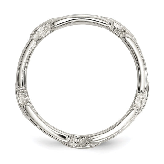 Buy Stylish Polished Sterling Silver Elegant Link Ring - High-Quality Design