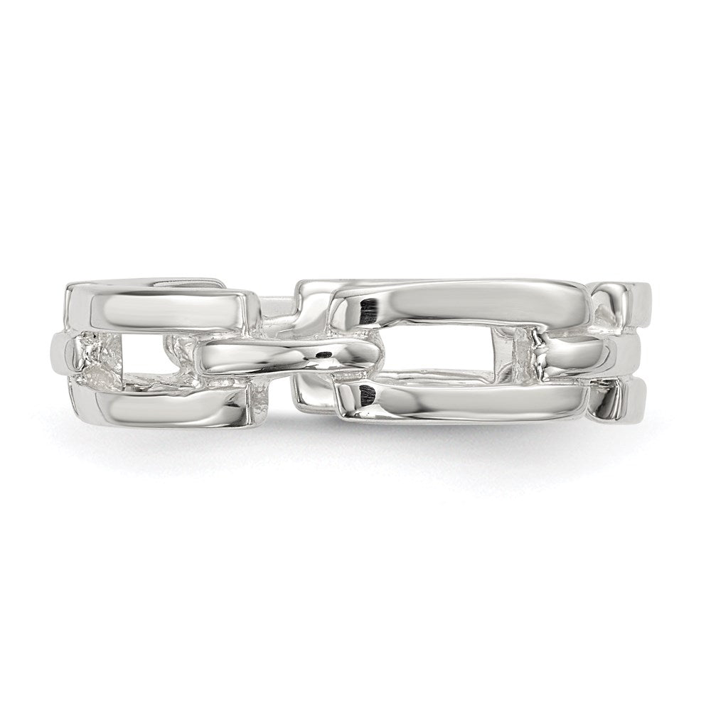 Buy Stylish Polished Sterling Silver Elegant Link Ring - High-Quality Design