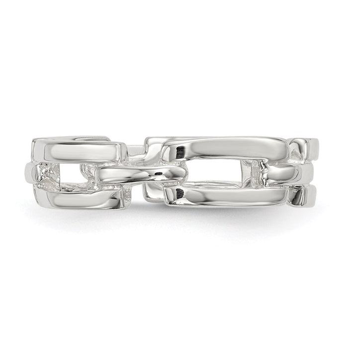 Buy Stylish Polished Sterling Silver Elegant Link Ring - High-Quality Design-3