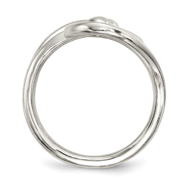 Sterling Silver Elegant Swirl Ring