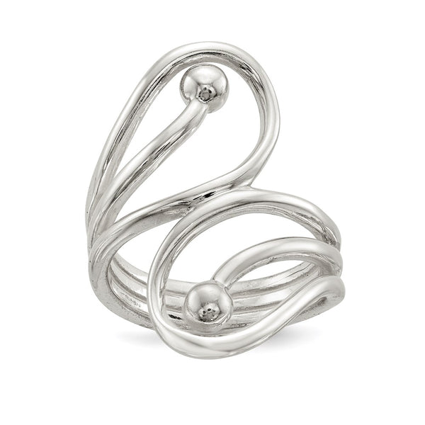 Sterling Silver Elegant Swirl Ring