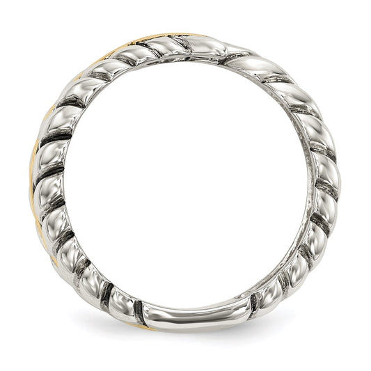 Buy Stylish Antiqued 14K Gold Leaf Bypass Ring in Sterling Silver - Value Design