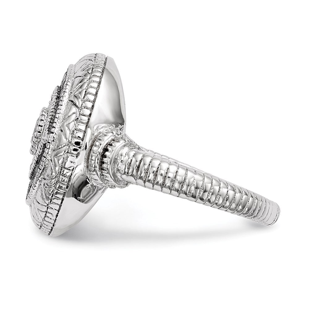 Shop Exclusive Rhodium-Plated Sterling Silver Evil Eye Ring | Stylish CZ