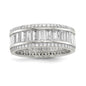Exclusive Rhodium-Plated Sterling Silver CZ Eternity Band - Stylish Design!-1