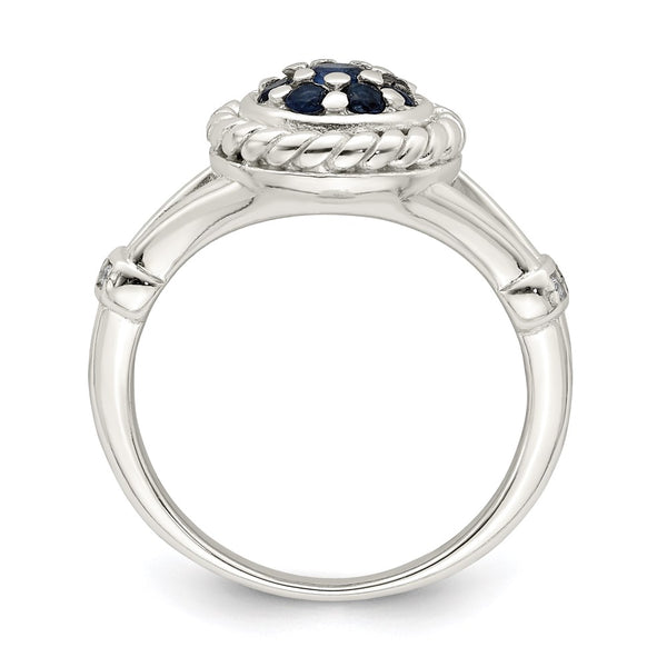 Sterling Silver Cubic Zirconia Ring - 14K Gold