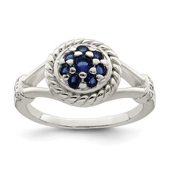 Buy Exclusive Sterling Silver Ring with Blue & White Cubic Zirconia, Stylish Design