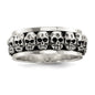 Shop Stylish Polished Sterling Silver Spinning Skull Ring - Unique Design!-1