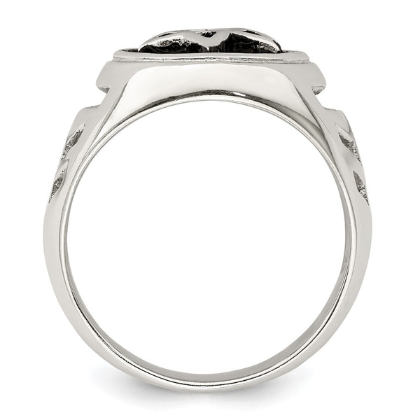 Antiqued Sterling Silver Star of David Ring
