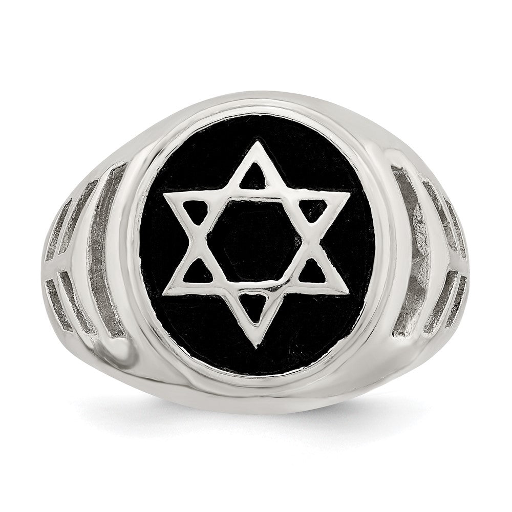High-Quality Antiqued Sterling Silver Star of David Ring | Stylish Design